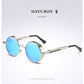 Gothic Steampunk Sunglasses - Gold Metal Polarized Shield Eyewear