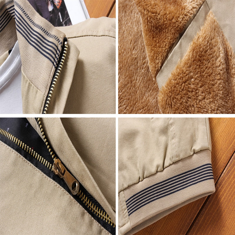 Men's Premium Winter Bomber Jacket - Fleece Lined Windbreaker