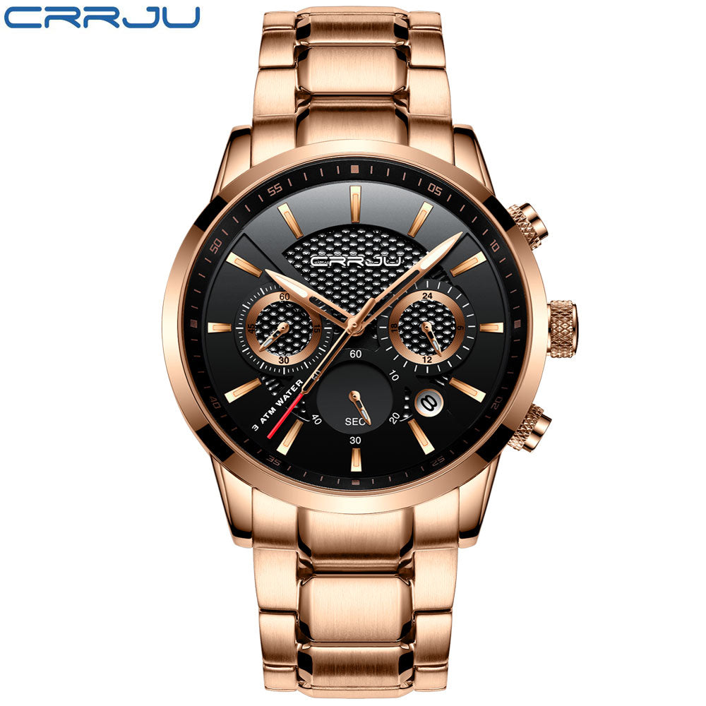Men's Military Luxury Quartz Sports Watch - Waterproof Stainless Steel