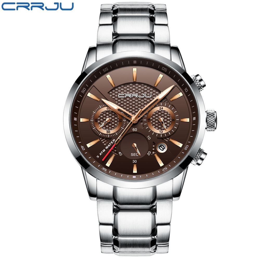 Men's Military Luxury Quartz Sports Watch - Waterproof Stainless Steel