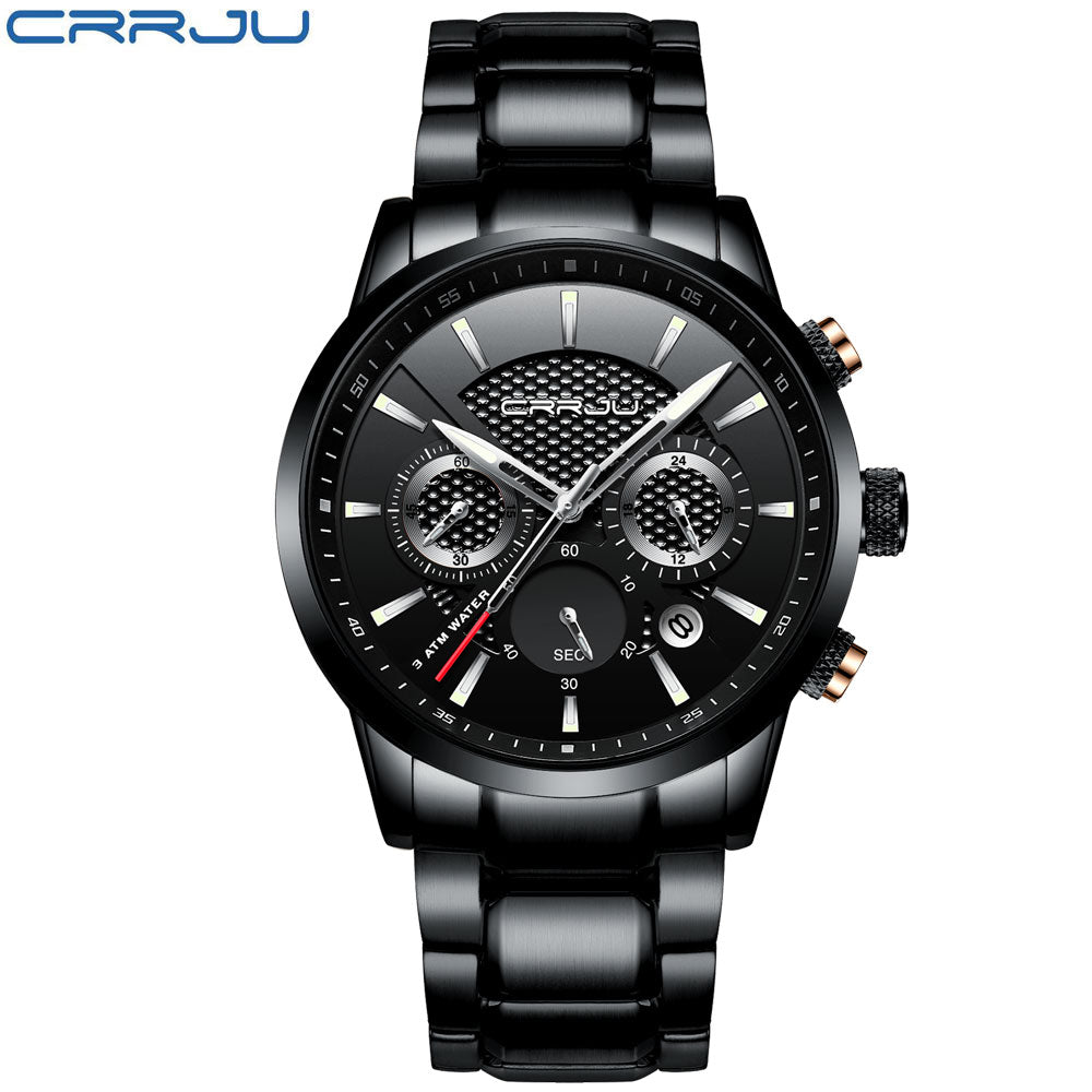 Men's Military Luxury Quartz Sports Watch - Waterproof Stainless Steel