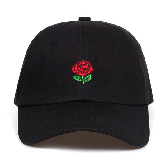 RealSpillClothingCompany© Rose Embroidered Cotton Dad Hat - Unisex Snapback