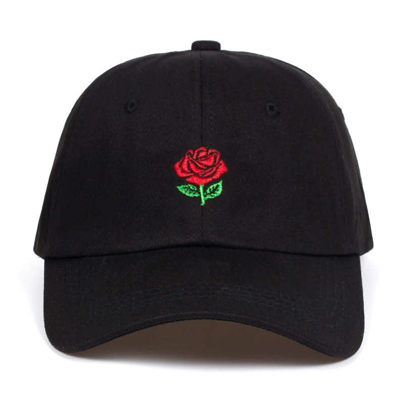 RealSpillClothingCompany© Rose Embroidered Cotton Dad Hat - Unisex Snapback