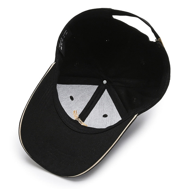 "Freedom Feather" Embroidered Cotton Snapback - Unisex Baseball Cap