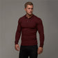 Breathable Men's Cotton Long Sleeve Polo shirt