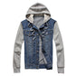 Men's Denim Hooded Jean Jacket Hoodies