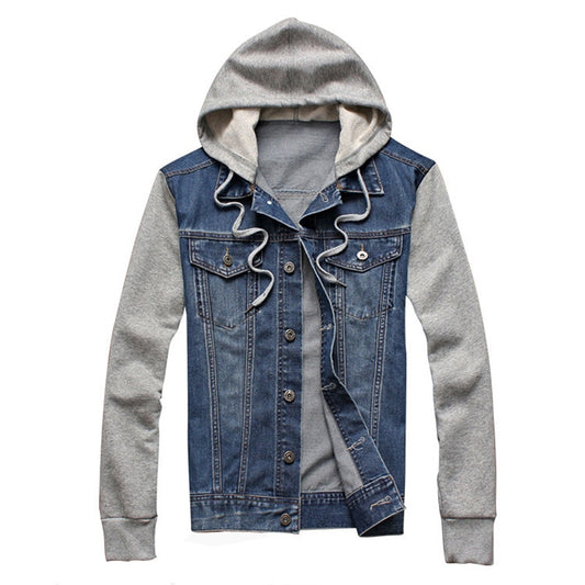 Men's Denim Hooded Jean Jacket Hoodies
