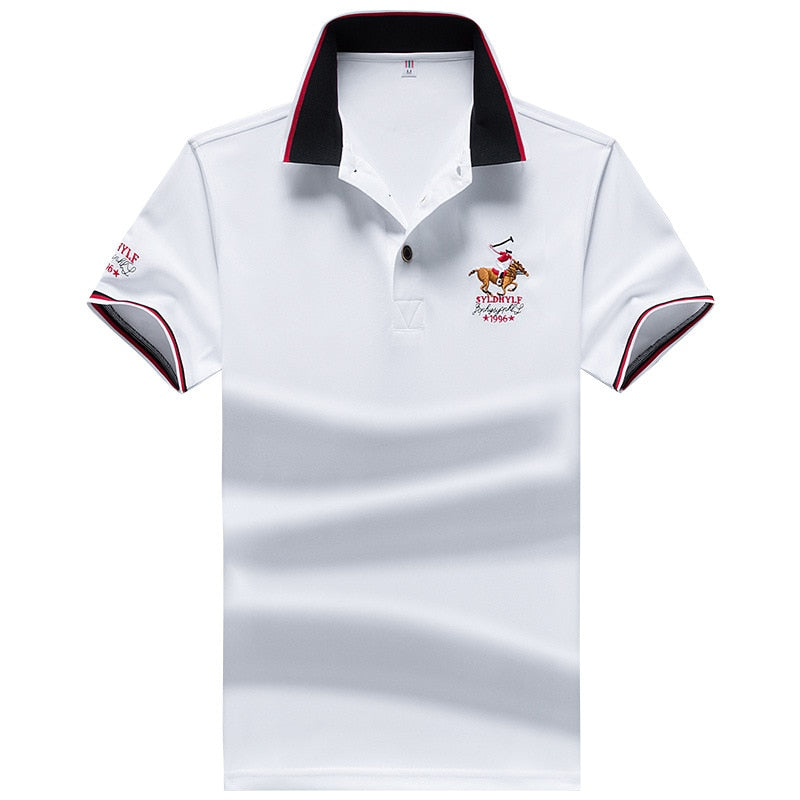 Men's short-sleeved casual business polo shirt