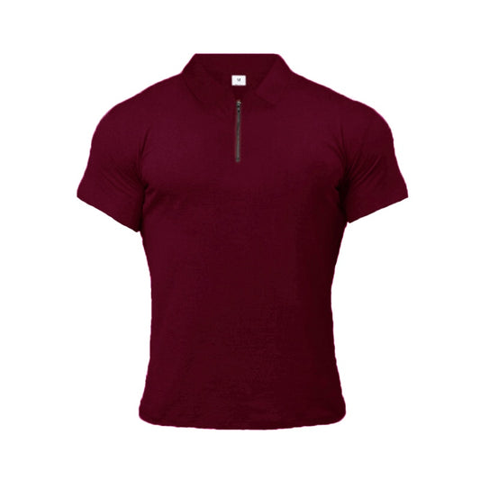 Men's Premium Cotton Polo Shirt - Slim Fit Breathable Golf Shirt