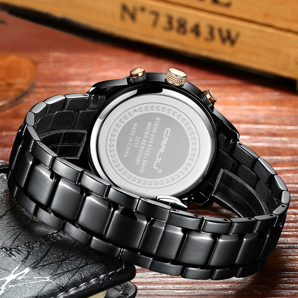 Men's Military Luxury Quartz Sports Watch - Waterproof Stainless Steel
