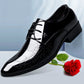 Italian Oxford Wedding Shoes - Luxury Patent Leather Dress Shoes