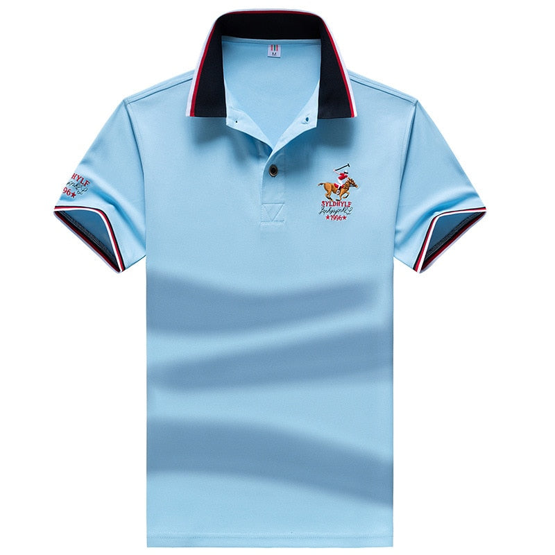 Men's short-sleeved casual business polo shirt