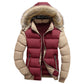 Men's Winter Warm Thick Parkas - Fur Collar Hooded Windbreak Jacket