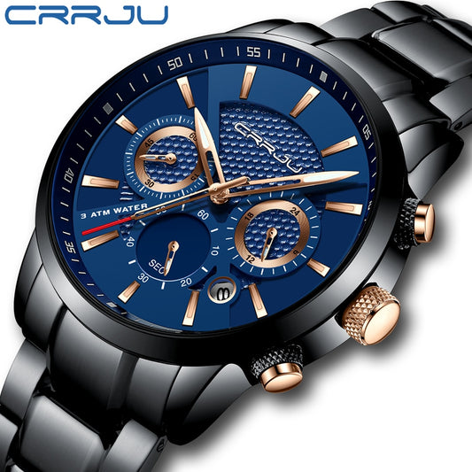 Men's Military Luxury Quartz Sports Watch - Waterproof Stainless Steel