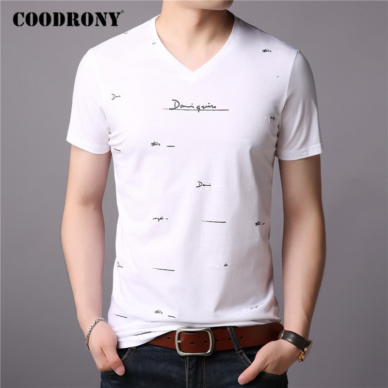 Men's Fashion Casual V-Neck T-Shirt Streetwear