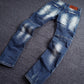 Camouflage Pocket Spliced Designer Ripped Jeans Streetwear