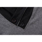 Men's Patchwork V-Neck Cotton T-Shirt - Button Detail Summer Tee