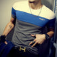 Men's Short sleeve Patchwork T-shirt