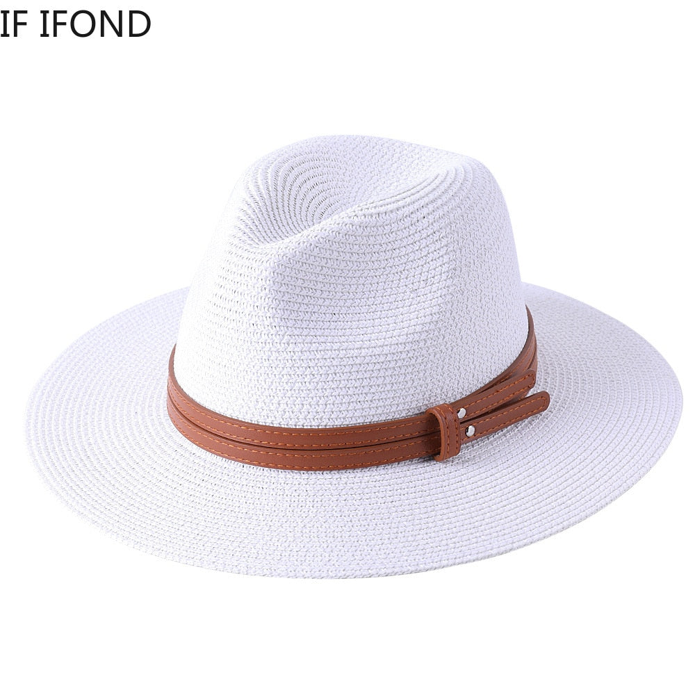 Panama Soft Shaped Straw Fedora Hat
