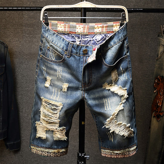 Vintage Ripped Bermudas Denim shorts